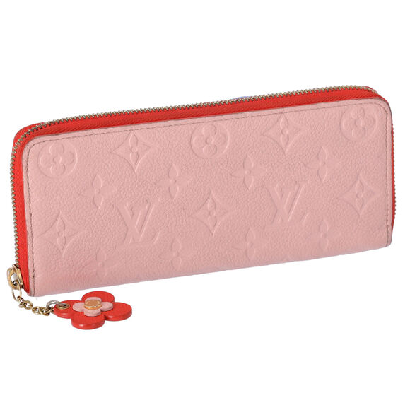 Louis Vuitton Clemence Monogram Empreinte Long Wallet M64161 Rose Poudre Flower - Picture 2 of 9